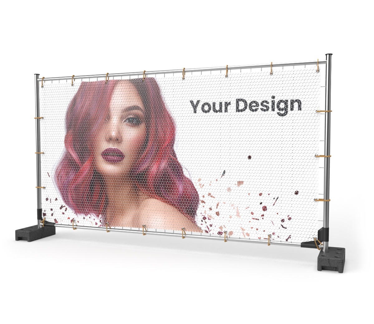 Bâches mesh pour clôtures Heras