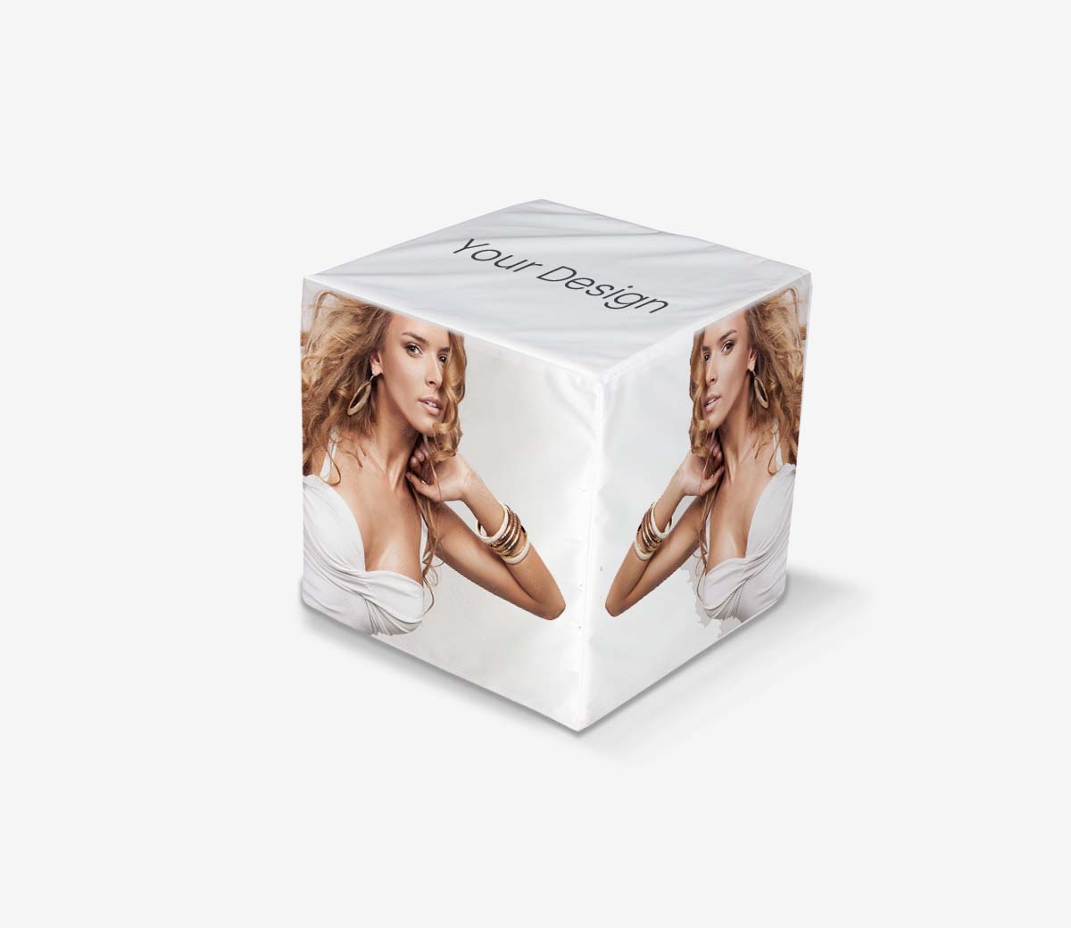 Pouf cube publicitaire personnalisable