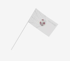 Printed fan hand flags on stick