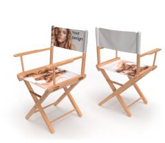 Chaise metteur en scène avec impression publicitaire