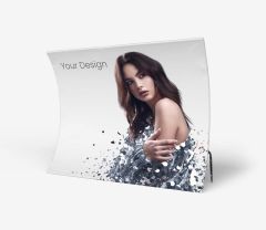 Europa vertical textile exhibition stand with printed advertising graphic