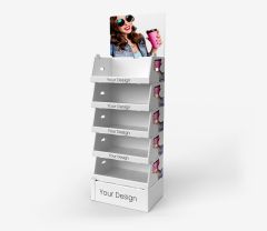 Modulaire stand met UV-bedrukking voor productpresentatie