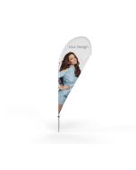 Beach flag Quill con stampa pubblicitaria e asta