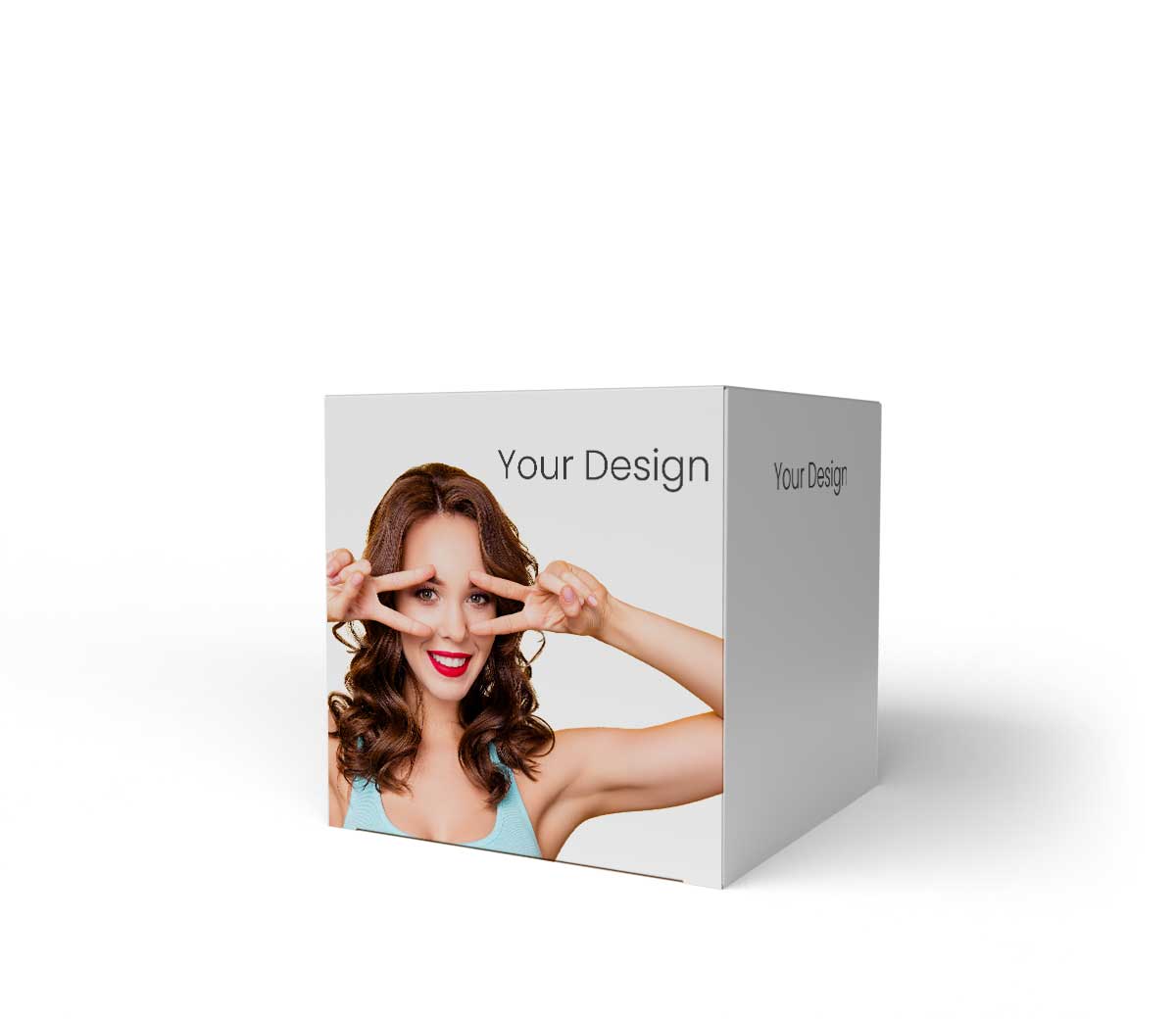 Cube publicitaire en carton pour promo