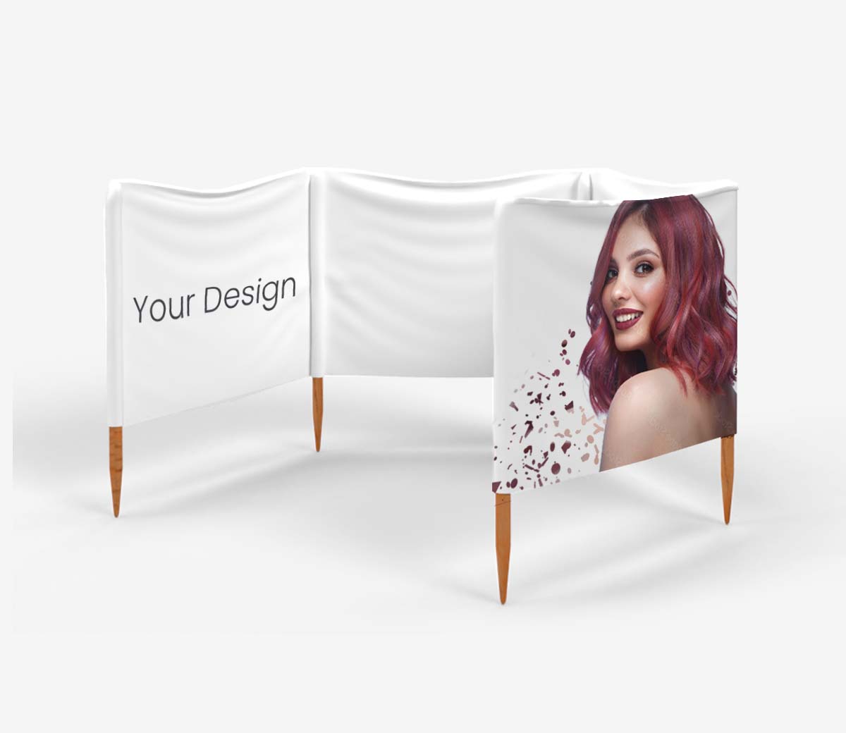 Paravent publicitaire personnalisé plage