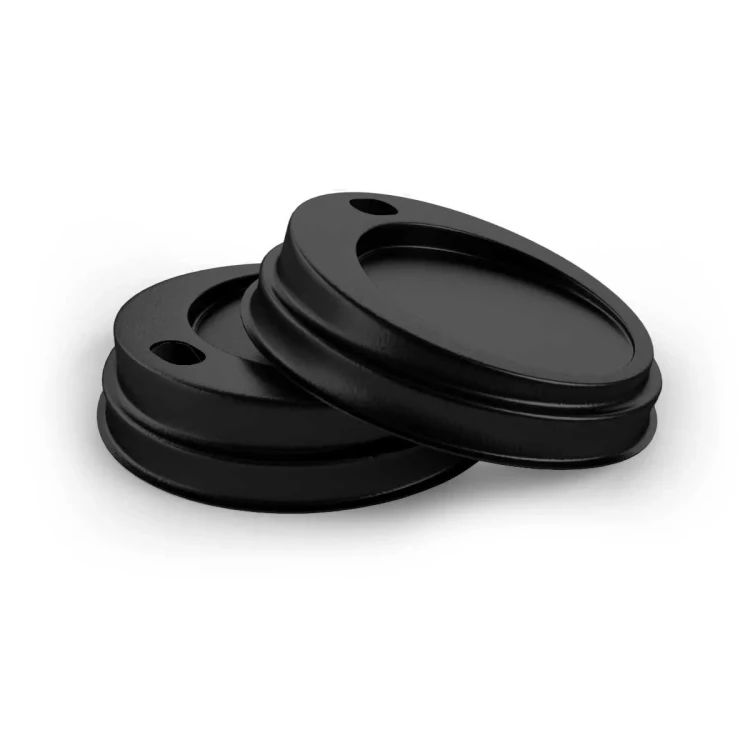 Couvercles noirs pour gobelets 200 ml